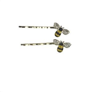 Gold Tone Bee Bobby Pins Set Whimsical Cottagecore Hair Accessories